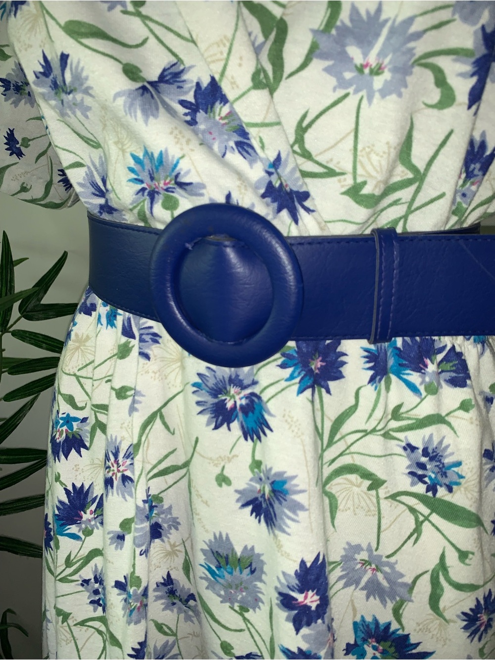 v i n t a g e :: Floral Cottagecore Cornflower Shirtdress - Picture 11 of 14